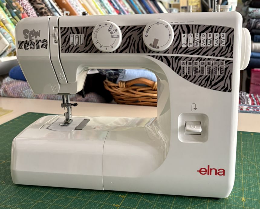 elna sew zebra